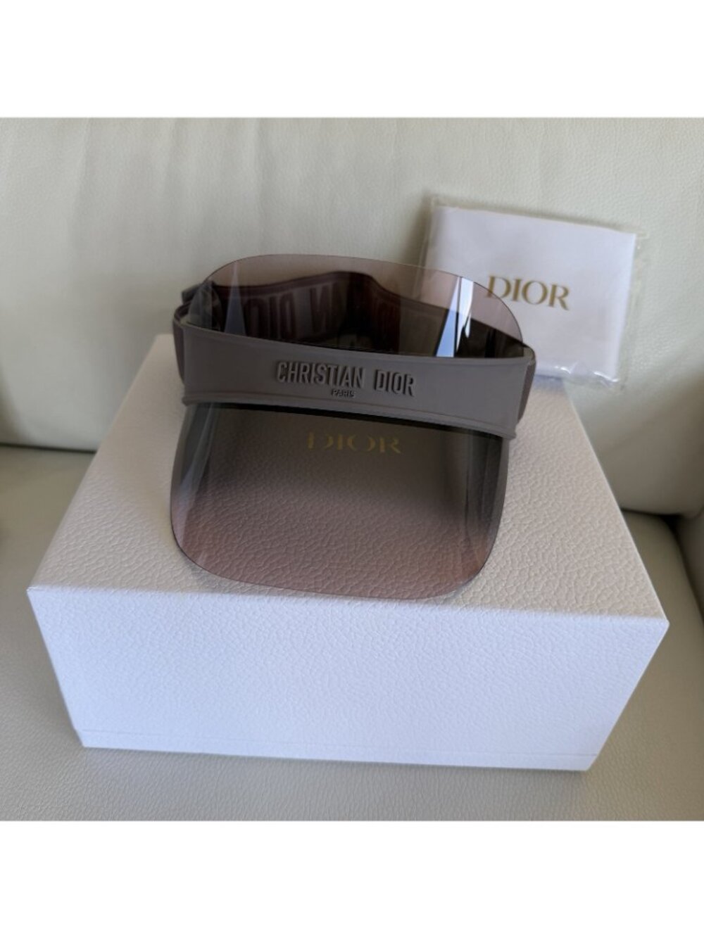 NEW DIOR Visor Sunglasses Grey DiorClub V1U 100% Auth Gradient Sunshield - Picture 12 of 12